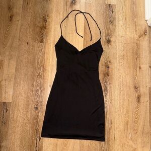 Black Halter Bodycon Dress
